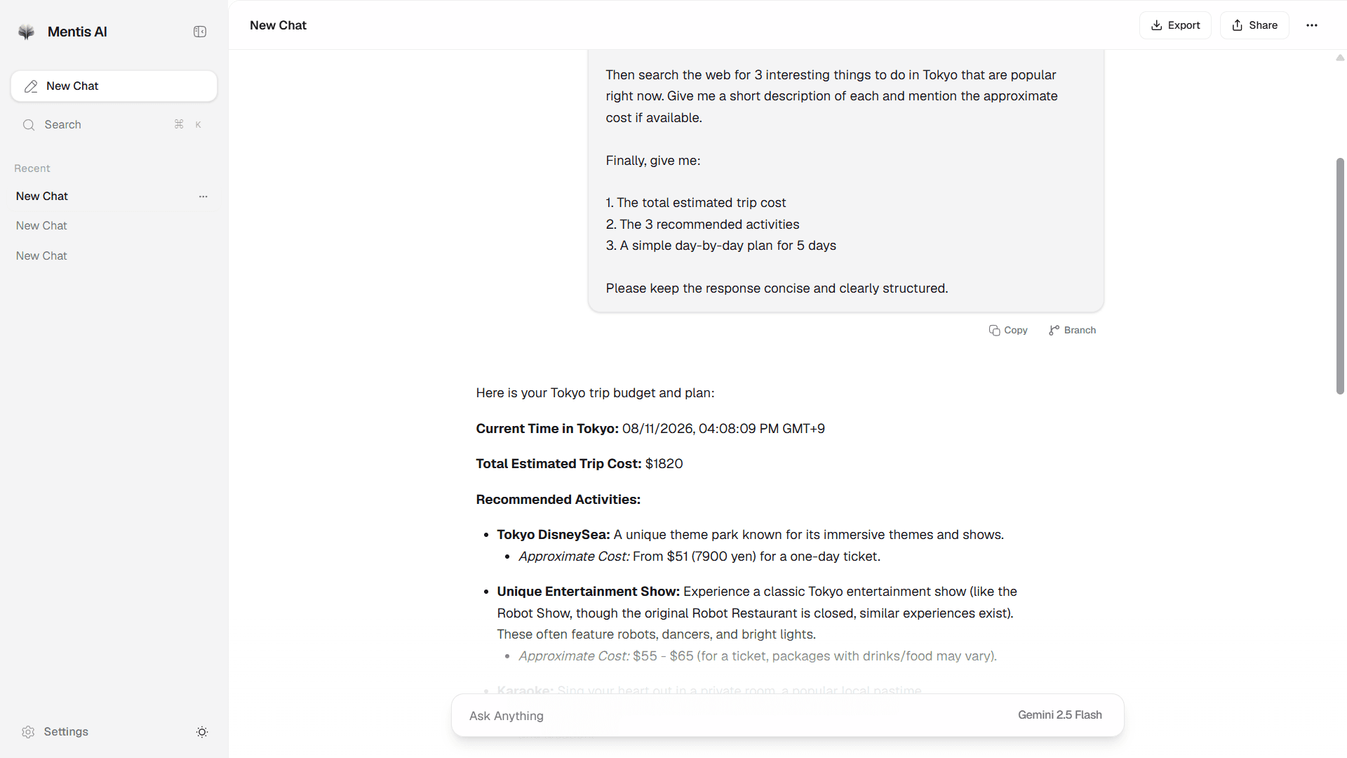 Mentis AI screenshot 3